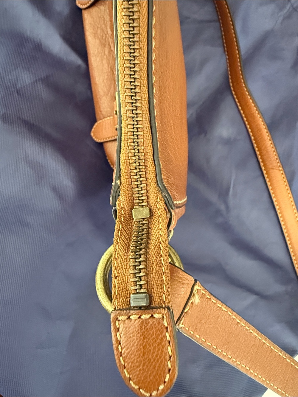 FRYE Timeless Leather Crossbody Bag in Cognac - Picture 14 of 16